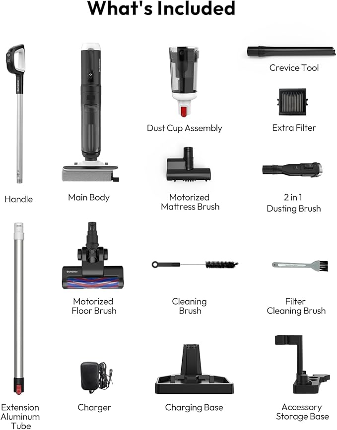 Cordless Wet Dry Vacuum Combo – 5-in-1 Lightweight Self-Propelled Mop & Vacuum for Hard Floors & Carpets, All-in-One for Whole-Home Cleaning