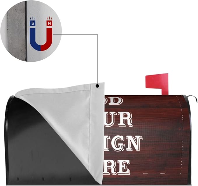 Personalized Mailbox Covers Custom Picture/Photo/Text Magnetic Standard Size Mailbox Wraps Post Letter Box Cover for Garden Yard Outdoor Decorations-13