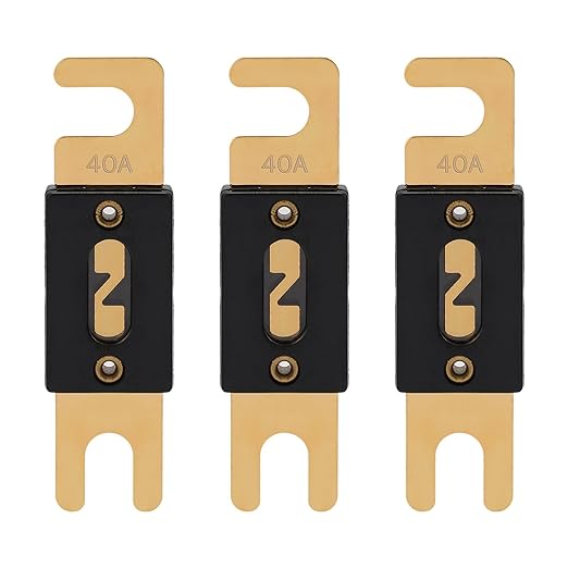 40A ANL Fuse 40 Amp Inline Blade Fuses 32V for Car Audio Inverter Automotive Stereo (Pack of 3 pcs)