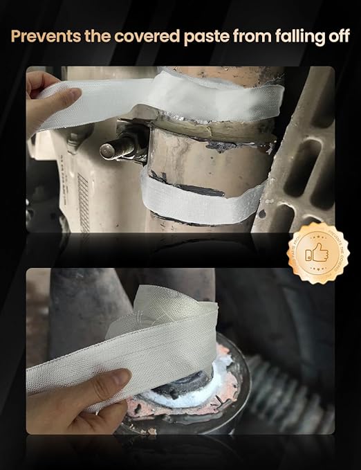 Auto Vehicle Exhaust System Sealant, Non-Slumping Professional Repair Crack Adhesive Super Glue Sealer for Car Mufflers, Tailpipes, Catalytic Converters (Box, Gram, 150)