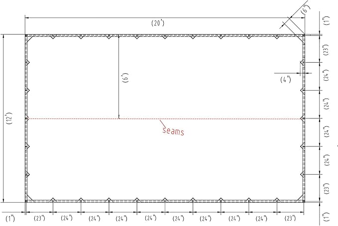 Mytee Products 12' x 20' Green Canvas Tarp 12oz Heavy Duty Water Resistant