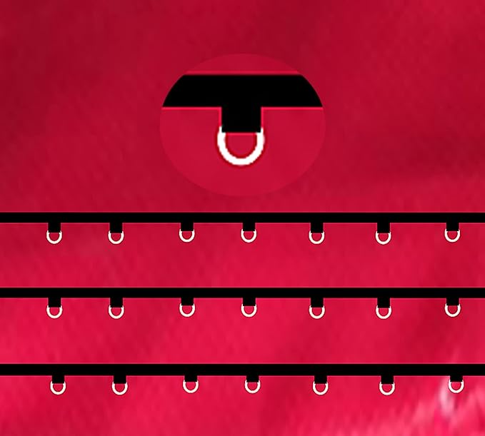 Mytee Products 16' x 27' Flatbed Truck 18 Oz Steel Tarp with 4 FT Drop & Flap - Red Heavy Duty Vinyl Waterproof Tarp for Trailers to Protect Cargo from Wind, Rain, Snow and Sun