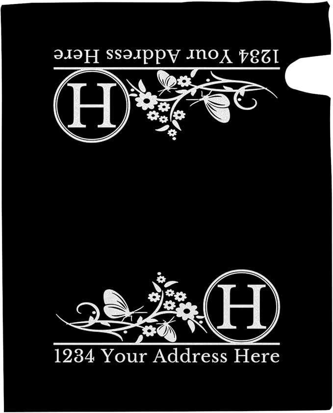 Butterfly Mailbox Covers Custom Numbers Address Personalized Monogram Mailbox Cover Magnetic Standard Size, Customized Wraps Post Letter Box Cover for Garden Yard Outside Decorations 18" X 21"