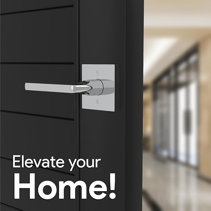 Mega Handles Prime Dummy Door Handles - 4 Pack Heavy Duty Chrome Door Handles, Non-Turning Door Handle for Closet & French Doors, Single Side, Fits All Standard Doors - Polished Chrome