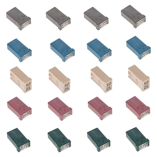 15A 20A 25A 30A 40A 32V Mini Automotive MCASE Shaped Cartridge Fuse Kit (Pack of 20pcs)