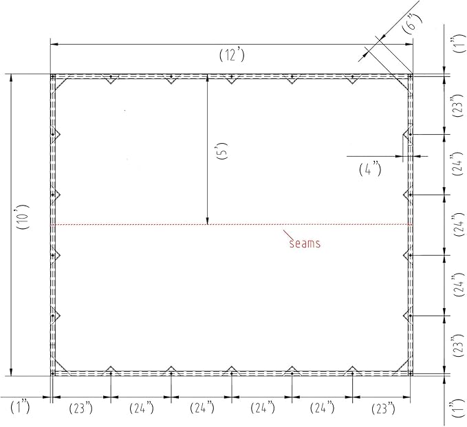 Mytee Products 10' x 12' Green Canvas Tarp 12oz Heavy Duty Water Resistant