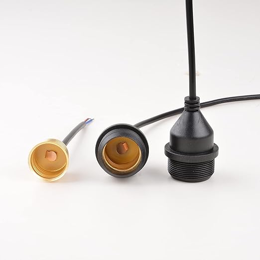 Light Socket with Cord Outdoor Light Socket Wire with E26/E27 Socket Light Bulb Socket with Cord Temporary Construction Lighting Waterproof Socket Corded (6 Pack) 5Foot 20Awg Ma6009