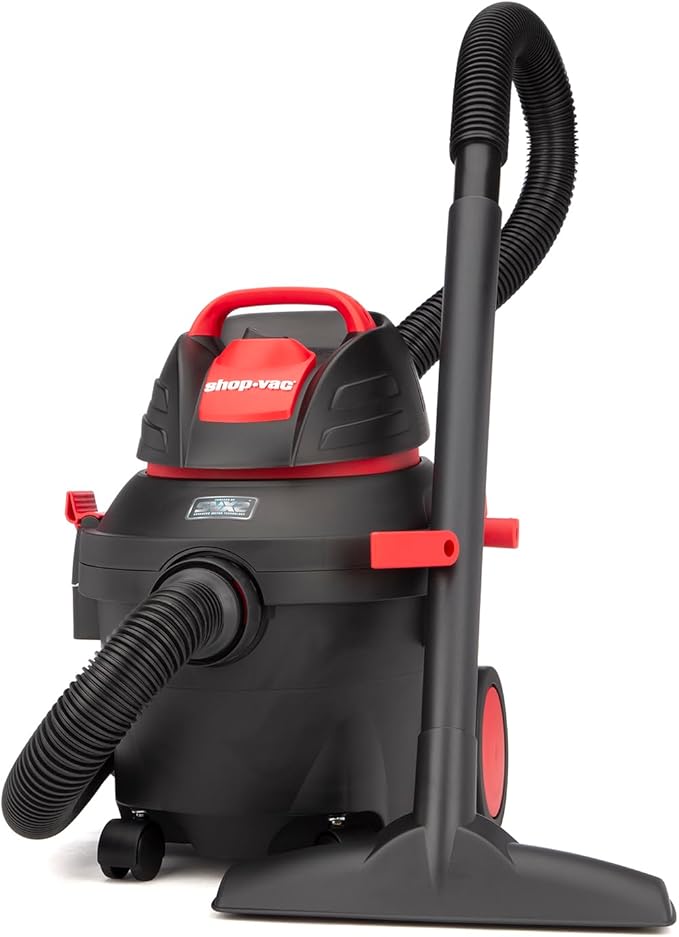 Shop-Vac 4 Gallon 5.5 HP Wet/Dry Vacuum with SVX2 Motor, 1.5" Lock-On Hose, 20 Ft Power Cord, Blower Port, Floor & Utility Nozzles, Filters, Ideal for Garage, Shop & Workshop Use