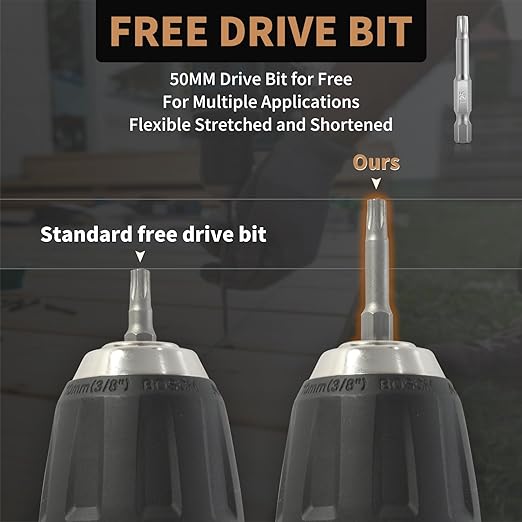 Wood Screws 3 Inch, FIXLINK Deck Screws #10 x 3, 310 PCS, Epoxy Coated, T25 Star Bit Above 1500 Hour Salt Spray Coating Outdoor Decking Screws Excellent Rust Resistant for Wood Fence, Brown