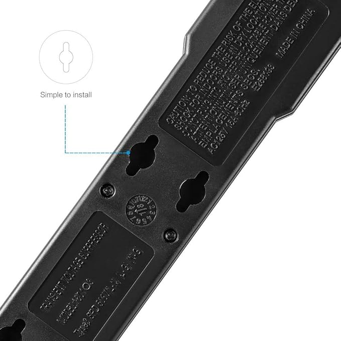 KMC 6-Outlet Surge Protector Power Strip 10-Pack, 735 Joules, Overload Protection, 2-Foot Cord