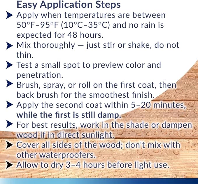 Seal-Once Nano+Poly Penetrating Wood Sealer with Polyurethane - Premium Waterproof Sealant -2 Gallon & Light Brown