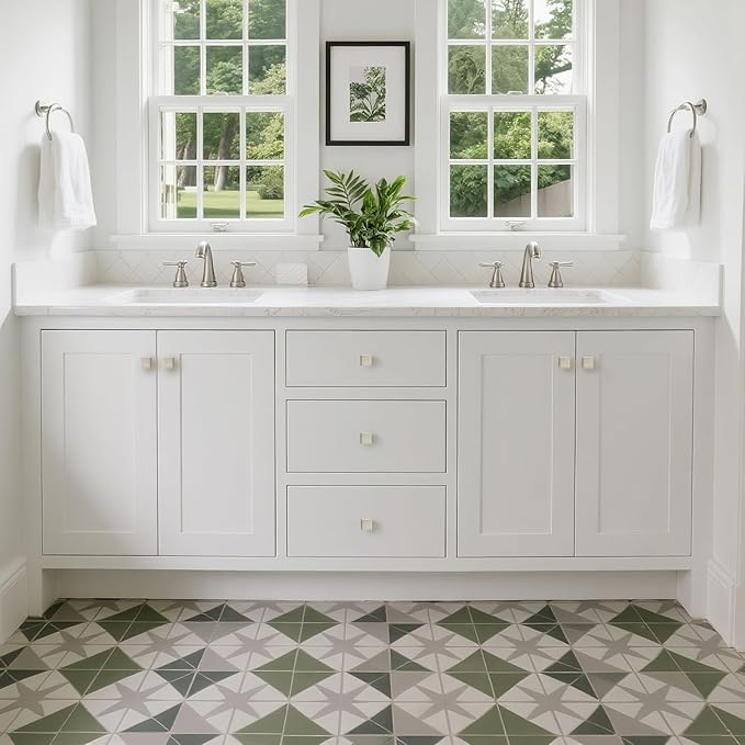 10 Pack Satin Nickel Cabinet Knobs Drawer Knobs Modern Cabinet Pulls Kitchen Cabinet Handles Kitchen Cabinet Hardware Timeless Drawer Pulls for Dresser Cupboard Wardrobe, Nickel-B(1x10)