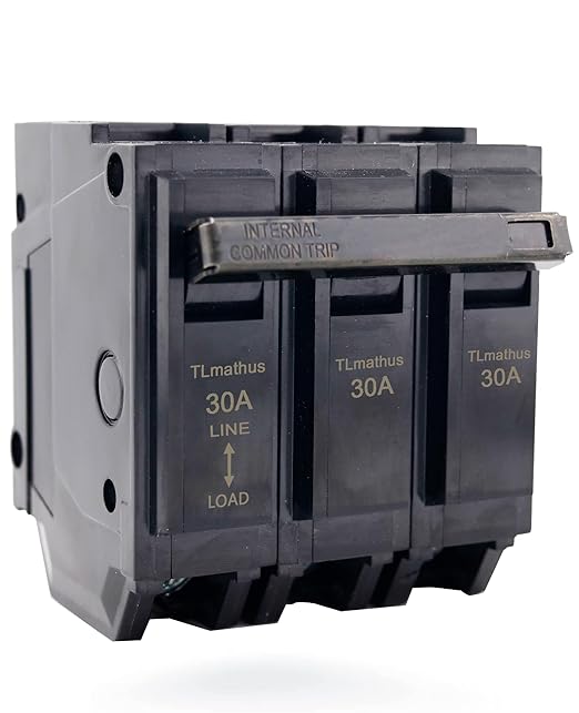 30 Amp Breaker 3 Pole Plug-in Mount Type THQL32030 Feeder Molded Case Circuit Breaker 120/240V AC, Compatible with GE Thick Series and Q-Line Series Load Centers