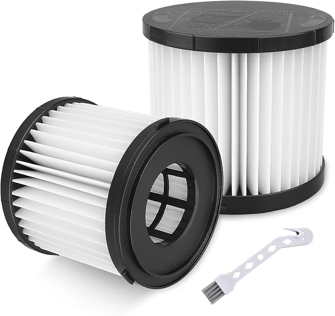 Leadaybetter 2 Pack Filter Replacement for Ryobi 18V ONE+ Wet/Dry Vacuum PCL733, PCL734, P3240, Also Compatible with HART 20-Volt 2-Gallon Wet/Dry Vac HPWD01B, Replace Part# A32VC05, A32RF08
