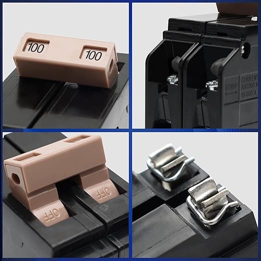 2100 2-Pole 100-Amp Circuit Breaker, 2023 Upgrade Type 3/4-Inch Plug-On Molded Case Circuit Breaker, Thermal Magnetic Protection, 10 KAIC, fit for Load Centers Permanent