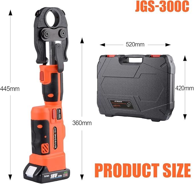Multifunctional Electric Hydraulic Crimping Tool, 12 Ton 8AWG-600MCM and Pro Press Copper Crimper Tool with 1/2, 3/4, 1 Crimping Range, Hydraulic Cable Cutte φ25/32”Steel Wire Cutter 120KN