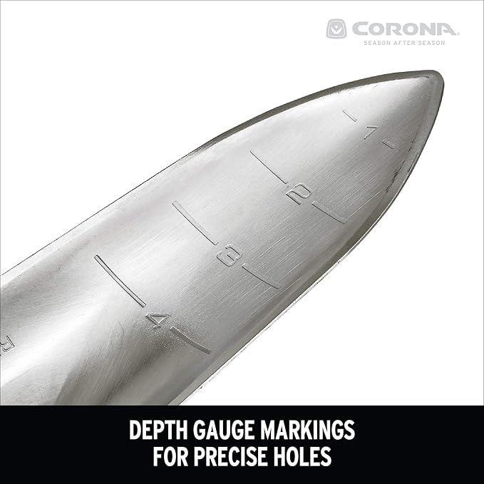 Corona CT 3314 Premium Stainless Steel ComfortGEL Garden Trowel, 13.5" Overall Length, Handle Length 7", Red