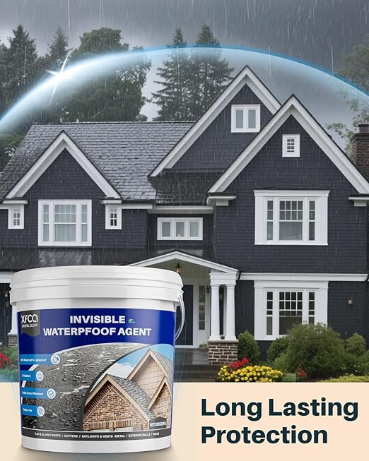 Transparent Waterproof Sealant,281oz Clear Transparent Waterproof Coating,Liquid Invisible Water Proof Agent for Roofs Walls,Garden,Bathroom,Kitchen Indoor & Outdoor Water Proof Sealant