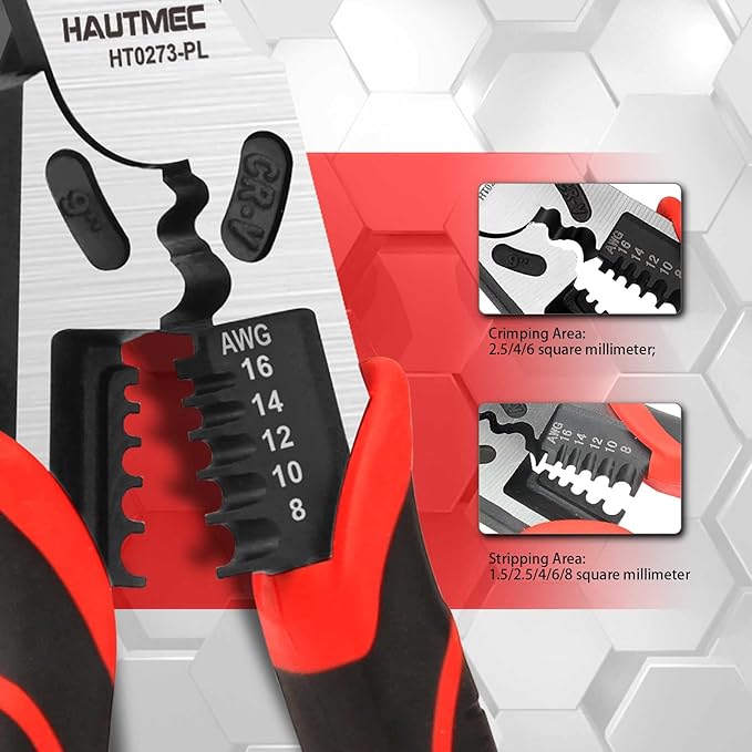 HAUTMEC 9" Linesman Pliers,High Leverage Combination Pliers 4 in 1 Multifunctional Heavy Duty Lineman Tools HT0273-PL