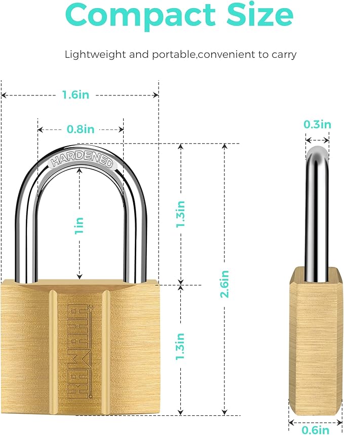 81/40-1P Brass Keyed Padlock (Waterproof, Solid Brass Lock) for Sheds, Storage Unit, School, Gym Locker, Fence, Toolbox, Hasp, Storage - 1-9/16 in. (40 mm)