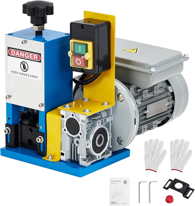 Electric Wire Stripper Machine, 0.06"-1" Automatic Wire Stripping Machine for Scrap Wire, 5 Channel Copper Wire Stripper Power Tool for Cable Recycling