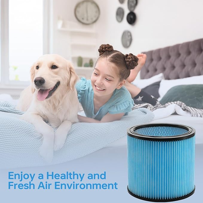 90304 Filter Replacement Parts Compatible with Shop Vac 90304 90350 90333, Fits Most 5 Gallon Up Wet Dry Vacuum Cleaner. Part # 90304, 90585 (1PCS)