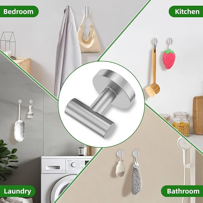 10-Piece Brushed Nickel Towel Bar Set,Bathroom Hardware Accessories Set,23.6 Inch Towel Bar-Towel Racks Set,Stainless Steel Wall Mounted Brushed Towel Holder Set