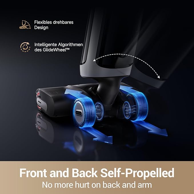 DREAME H14 Pro Wet Dry Vacuum Cleaner, 180° Lie-Flat Vacuum Mop, 140°F Washing and Fast Hot Air Drying, Powerful 18kPa Suction Floor Cleaner Machine, Easy GlideWheel Movement, Smart App Control