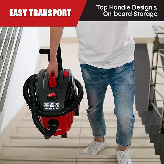 Vacmaster VF408 4 Gallon Wet/Dry Vacuum Cleaner with 2-Stage Motor