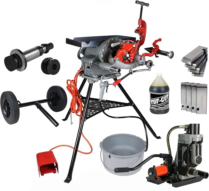 Toledo Pipe 300 15682 Complete Pipe Threading Machine, 38 RPM, Aftermarket 811A compatible with RIDGID 300 T2 418 with 918 Groover