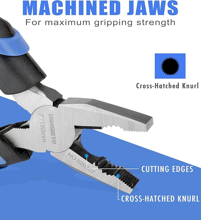 6-Inch Linesman Pliers with heavy Duty Nickel Chromium Steel Construction