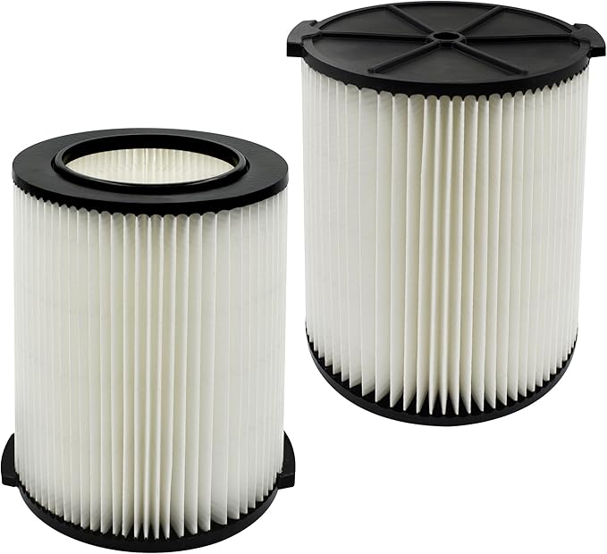 2 Pack VF4000 Replacement Cartridge Filter Compatible with Ridgid 72947 Wet Dry Vacs 5 to 20-Gal, 6-9 GAL HUSKY Vacuum WD5500 WD0671 RV2400A RV2600B, Craftsman 17816 Vacuum, REPLACEMENT VF4000