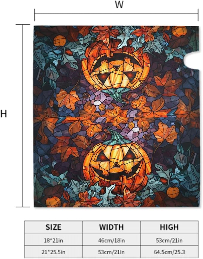 Giwawa Scary Halloween Mailbox Cover - Spooky Pumpkin Stained Glass Autumn Fall Design - Large Magnetic Oversized 25.5 x 21