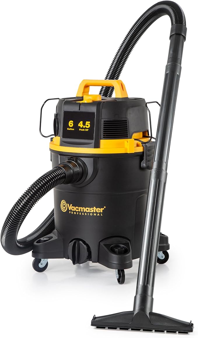 Vacmaster Professional 6 Gallon 4.5 Peak HP Wet/Dry Vacuum with Self-Cleaning Filter System - VDK611PF 0201