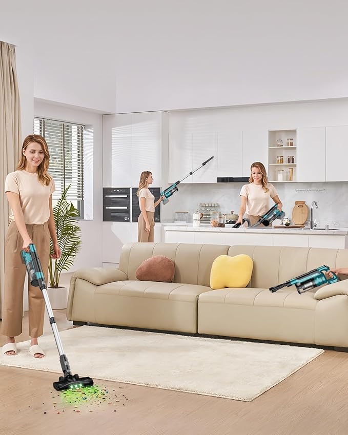 Cordless Vacuum Cleaner for Makita 18V Battery, 7-in-1 Lightweight Stick Vacuum with HEPA Filter, 35KPA Suction, 350W Brushless Motor, 3 Modes for Floor, Carpet, Car(Battery Not Included)