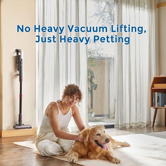 Cordless Vacuum Cleaner Ultra-Lightweight, Pet Vacuum Cleaners for Home with Powerful Suction, Stick Vacuum Cordless Rechargeable, Household Vacuum for Hardwood Floor, Carpet, Pet Hair, Car