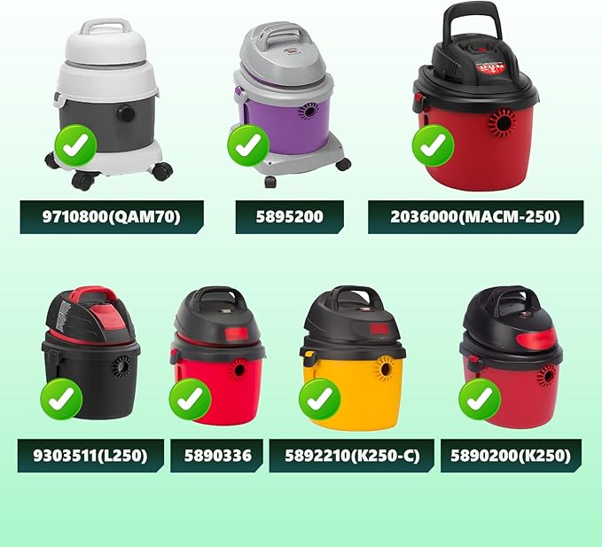 5 Pack Micro Shop VAC Bags 2-2.5 Gallon, Type B 90668 9066800 9066833, All Around EZ QAM70 and CMXZVBE38774 Premium Disposable Dust Collection Bags