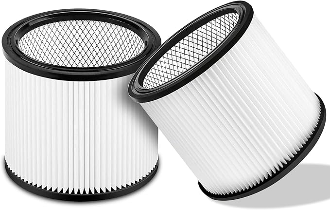 90304 Replacement Filter Compatible with Shop-Vac Shop Vac 90304, 90350, 90333,903-04-00, 9030400,fits most 5 Gallon and above Wet/Dry Vacuum Cleaners (2 Pack)