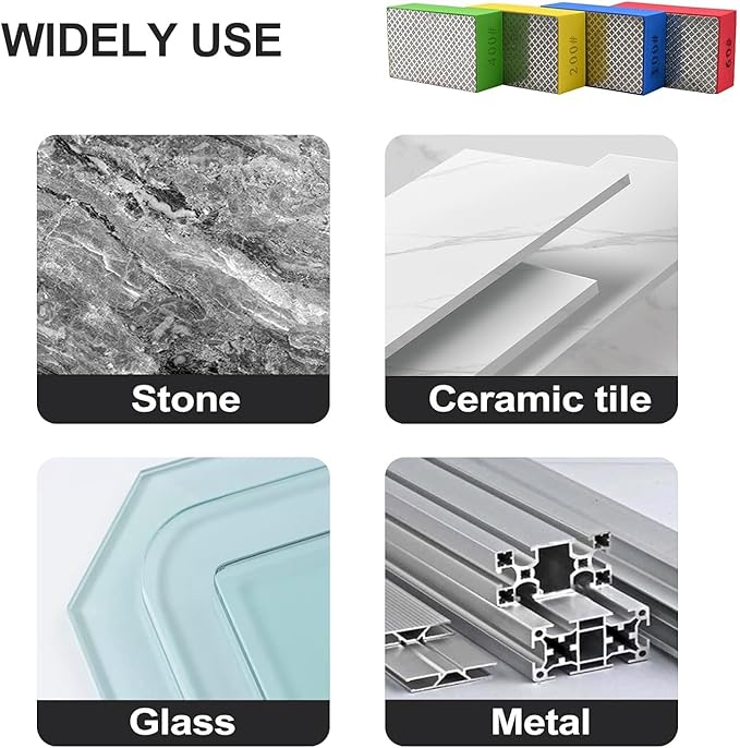 1pcs Diamond Hand Polishing Pads for Ceramic Tile Glass Grinding,Sanding Blocks Polishing 400#