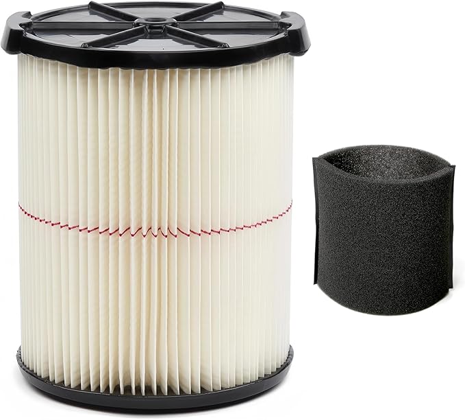 1 Pack Replacement Cartridge Filter Compatible with Craftsman 17816 9-17816 Wet Dry Vac fit 5/6/8/12/16/32 Gallon & Larger Vacuum Cleaner