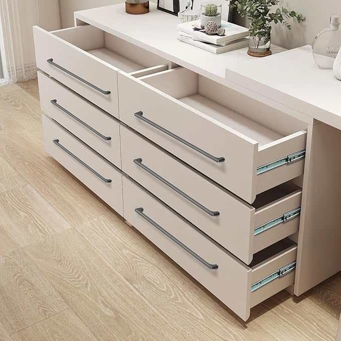 10 Pack 10 Inch(254mm) Hole Center Modern Matte Dark Gunmetal Gray Cabinet Pull Handle Timeless Vanity Drawer Pull Handle Classic Cabinet Hardware for Kitchen Bathroom, Screws Included, Gray(10x10)