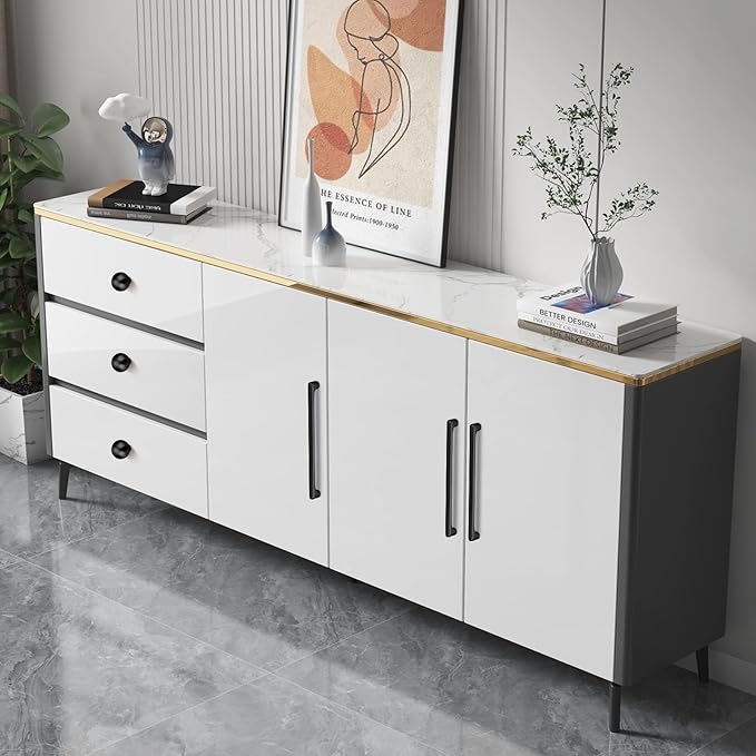 3 Pack 7.5 Inch(192mm) Hole Center Matte Black Modern Drawer Pulls Timeless Cabinet Pull Handle Vanity Pull Handle Classic Kitchen Cabinet Hardware, Screws Included, M-Black(7.5x3)