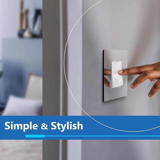 LIDER Decorator Wall Plate, Impact Resistant, Mirrored Acrylic, Plexiglass, Reflective Finish, Screwless Light Switch/Outlet Cover, UL Listed, Mid-Size 1-Gang 4.88" x 3.11", Silver, 2 Pack