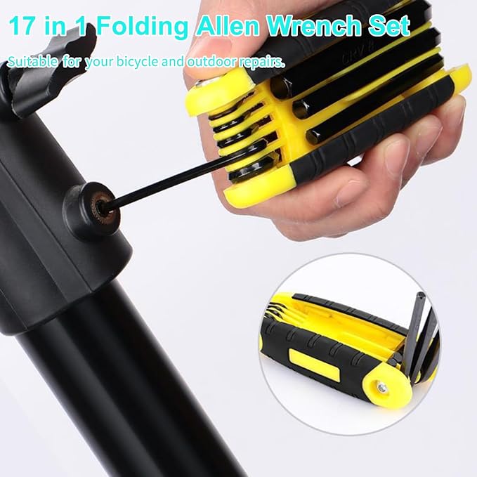 warmtree 17-Piece Folding Allen Wrench Set | Metric & SAE Sizes | 2-Pack Portable Hex Tool for Home Repair & Professional Use