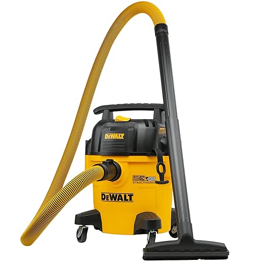 DEWALT Shop Vacuum 5-Gallon 4 HP STEALTHSONIC Wet/Dry Vacuum Cleaner DXV05P-QTB Ultra Quiet Poly Shop Vacuum with Powerful Suction for Garage, Jobsite, and Workshop