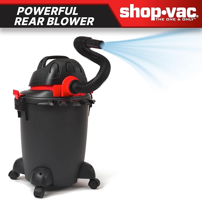 Shop-Vac 5985005 6 Gallon Wet/Dry Vacuum, 3.5 Peak HP, 1.25 Inch Diameter x 7 Foot Hose, 6 Foot Cord, Ideal for Home, Garage, and Workshop Cleaning