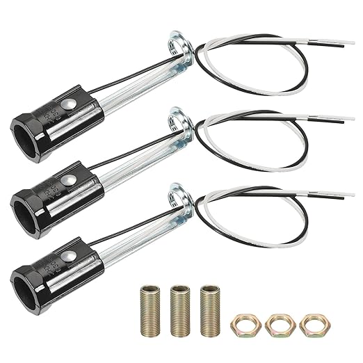 PATIKIL Candelabra Base Lamp Holder Light Socket, 3pcs UL Listed Keyless E12 Bulb Socket with 9.8" Wire Leads for E12 Incandescent LED Light Bulbs, 3.1" Tall