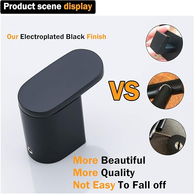 RANDOM 4 Piece Bathroom Hardware Set Matte Black Towel Bar Set Include 18 Inch Towel Bar Toilet Paper Holder and 2 Towel Hooks Stainless Steel Bathroom Decor Wall Mount Bathroom Accessories Kit.