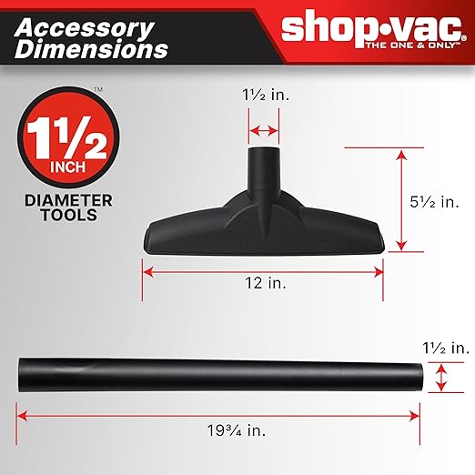 Shop-Vac 5761011 10 Gallon Wet/Dry Shop Vacuum, 4.5 Peak HP, 1.5 Inch Diameter x 7 Foot Hose, 20 Foot Cord, Ideal for Home, Garage, and Workshop Cleaning