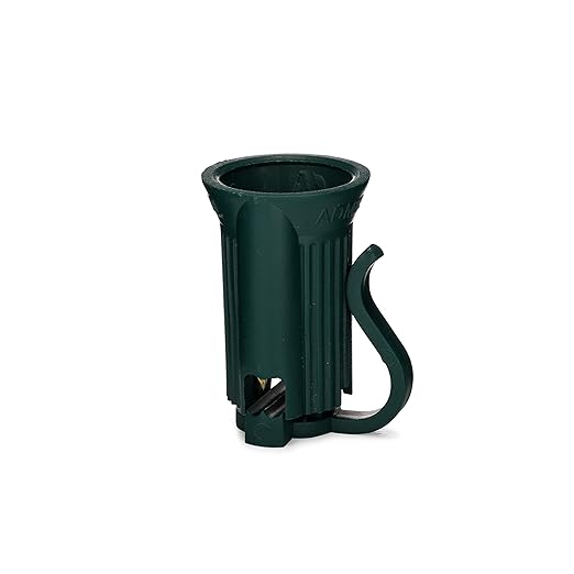 Holiday Lighting Outlet SPT-1 C9 Replacement Socket - 100 Pack, Green, Easy to Install, Durable, Indoor & Outdoor Christmas Light Socket